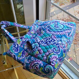 Vera Bradley Waikiki Paisley Pleated Tote Bag Purse